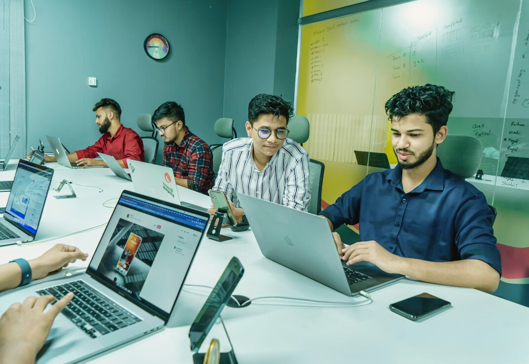 students learning programming